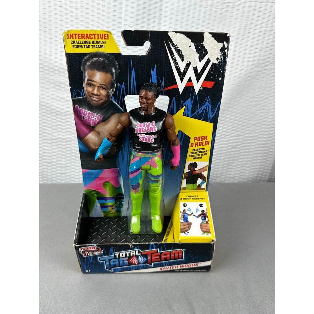 WWE Wrestling Tough Talkers Total Tag Team Xavier Woods Action Figure NIB
